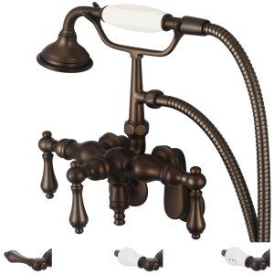 Water Creation F6 0018 03 PL Vintage Classic Adjustable Center Wall Mount Tub Fa