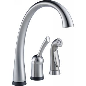 Delta Faucet 4380T AR DST Pilar Single Handle Kitchen Faucet With Spray