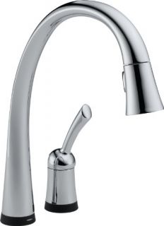 Delta 980TDST Pilar TouchActivated Single Handle PullOut Kitchen Faucet Chrome