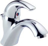 Delta 583LFWF Bathroom Faucet, CSpout SingleHandle w/ Fittings 1/2 IPS Adapters, LeadFree Chrome