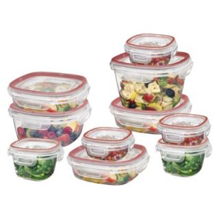Rubbermaid 1778070 9 Cup Lock It Clear Container with Red Lid