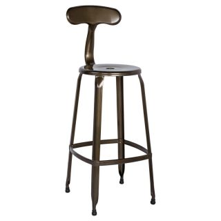 Chintaly Tyrone Galvanized Steel Bar Stools   Set of 4   CTY1355