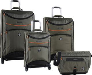 Timberland Route 4 Four Piece Luggage Set   Olive Luggage Sets