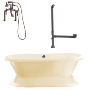 Giagni LW3 ORB B Wescott Dual Tub with Plinth, Faucet with Hand Shower, Deck Ris