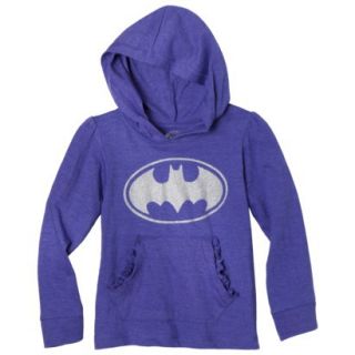Batgirl Infant Toddler Girls Long Sleeve Hooded Tee   Purple 3T