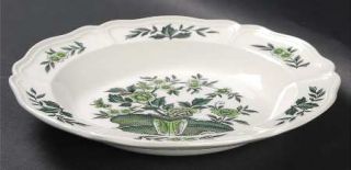 Wedgwood Green Leaf (QueenS Shape) Rim Soup Bowl, Fine China Dinnerware   Queen
