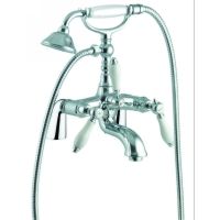 Fima Frattini S5404 5RA Herend Deck Mounted Tub Faucet With Hand Shower Set