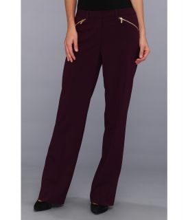 Calvin Klein Madison Lux Stretch Pant w/Zip Womens Casual Pants (Purple)