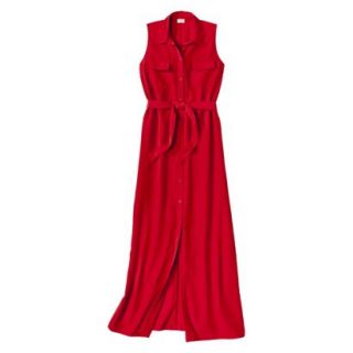 Merona Womens Maxi Shirt Dress   Wowzer Red   L