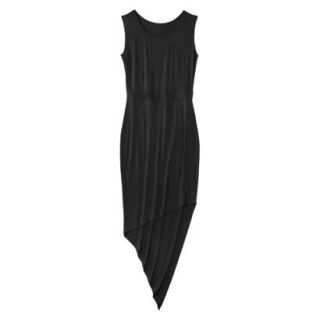 Mossimo Womens Asymmetrical Maxi Dress   Black S