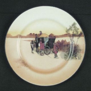 Royal Doulton Coaching Days (Smooth,Bone) Dessert/Pie Plate, Fine China Dinnerwa