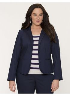 Lane Bryant Plus Size Double weave fitted jacket     Womens Size 26, Dark water