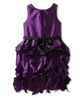 Us Angels Sleeveless Ruffle Dress Girls Dress (Purple)