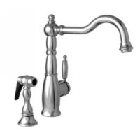 Whitehaus 3 3185 P Essexhaus Single Lever Handle Faucet with Swivel Spout and Si