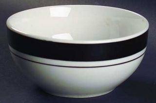 Gibson Designs Basic Living Viii Black Soup/Cereal Bowl, Fine China Dinnerware  