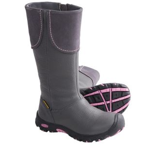 Keen Laken Boots   Waterproof (For Kids and Youth Girls)   BLACK/PURPLE HEART (8 )