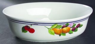 Lenox China Fruit Groves 9 Oval Vegetable Bowl, Fine China Dinnerware   Casual