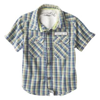 Genuine Kids from OshKosh Infant Toddler Boys Button Down Top   Green 3T