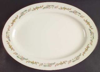 Gorham Rondelle 14 Oval Serving Platter, Fine China Dinnerware   Classic Collec