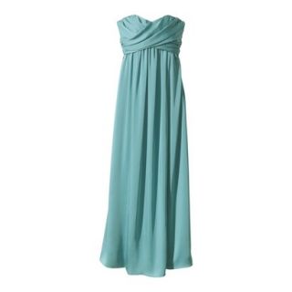 TEVOLIO Womens Satin Strapless Maxi Dress   Blue Ocean   12