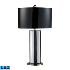 Dimond Lighting DMD D1893 LED Shreve Table Lamp with Oval Black Patent Faux Leat