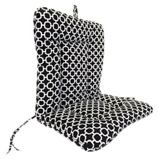 Outdoor Euro Style Chair Cushion   Black/White Geometric