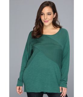 DKNY Jeans Plus Size Pieced Tunic Womens Clothing (Green)