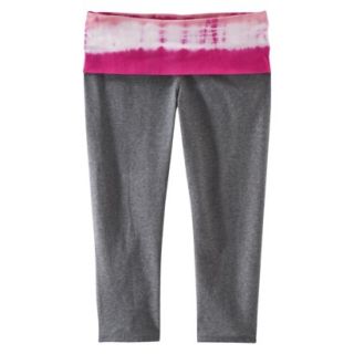 Mossimo Supply Co. Juniors Capri Yoga Pant   Gray with Pink Waistband XXL(19)