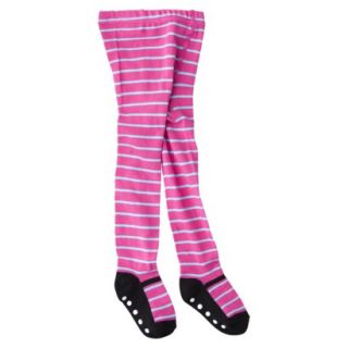 Luvable Friends Infant Toddler Girls Mary Jane Non Skid Tights   Pink 2T 4T