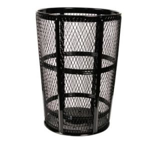 Witt Industries 48 Gallon Outdoor Trash Can w/ See Through Mesh, Black Finish