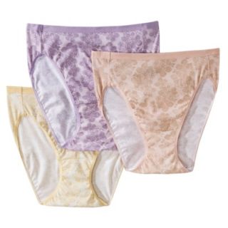 Hanes Womens Premium 3 Pack Comfort Blend Hi Cut Panty CB43AS   Assorted
