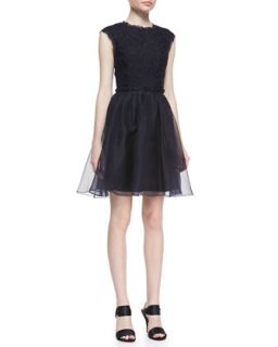 Womens Jessika Lace Fit And Flare Dress, Navy   Ted Baker London