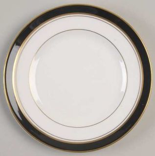 Royal Worcester Howard Black (Gold) Bread & Butter Plate, Fine China Dinnerware