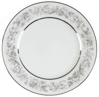 Style House Prestige Bread & Butter Plate, Fine China Dinnerware   Gray Flowers