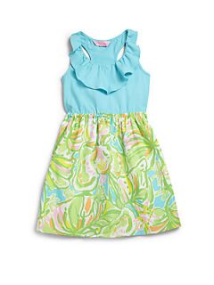 Lilly Pulitzer Kids Toddlers & Little Girls Loranne Dress   Turquoise