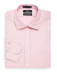 Multi Stripe Dress Shirt   Bright Pink