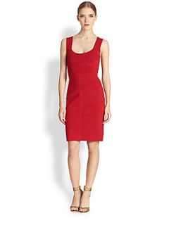 Laundry by Shelli Segal Shimmer Banded Dress   Parisian Red