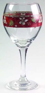Pfaltzgraff Mission Flower Glassware Wine, Fine China Dinnerware   Rust Band, Wh