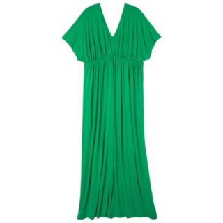 Merona Womens Plus Size Short Sleeve Maxi Dress   Green 3