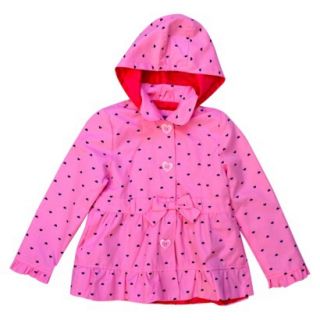 Pink Platinum Toddler Girls Heart Trench Coat   Pink 2T
