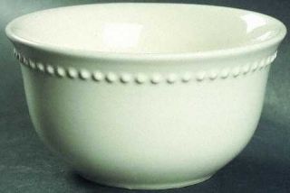 Pottery Barn Emma White Coupe Cereal Bowl, Fine China Dinnerware   All White,Bea