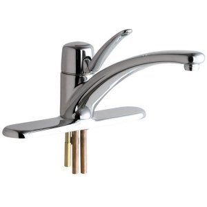 Chicago Faucets 2300 8ABCP Universal Single Hole 1 Handle Mid Arc Bathroom Fauce