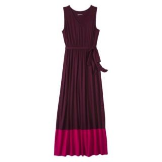 Merona Petites Sleeveless Color block Maxi Dress   Berry/Red MP