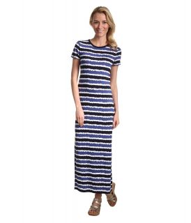 MICHAEL Michael Kors Kyoto Stripe Long Dress Womens Dress (Blue)