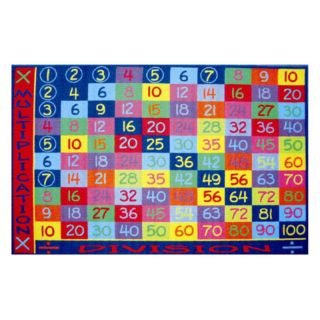 L.A. Rugs Multiplication & Division Kids Area Rug Multicolor   FT143 63X90, 63