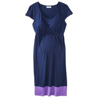 Liz Lange for Target Maternity Short Sleeve Dress   Blue/Purple XS