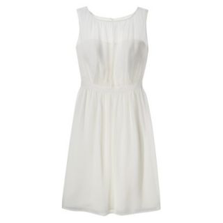TEVOLIO Womens Plus Size Chiffon Illusion Sleeveless Dress   Off White   16W