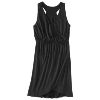 Merona Womens Knit Wrap Racerback Dress   Black   M