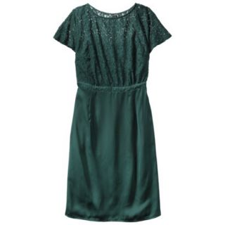 TEVOLIO Womens Plus Size Lace Bodice Dress   Seaport Green 28W