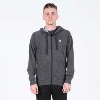Stone Zip Mens Hoodie Black In Sizes Small, Large, Medium, X Large For M